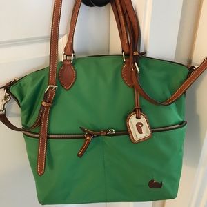 Dooney & Bourke Large Pocket Nylon Satchel (green)